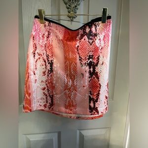 Pink snake print skirt